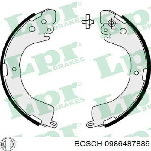 Zapatas de freno traseras Bosch 0986487886