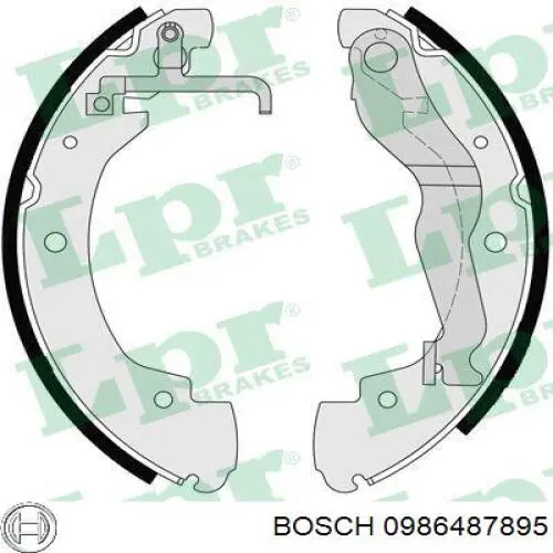 0986487895 Bosch zapatas de frenos de tambor traseras