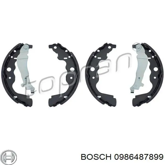 Zapatas de freno traseras Bosch 0986487899