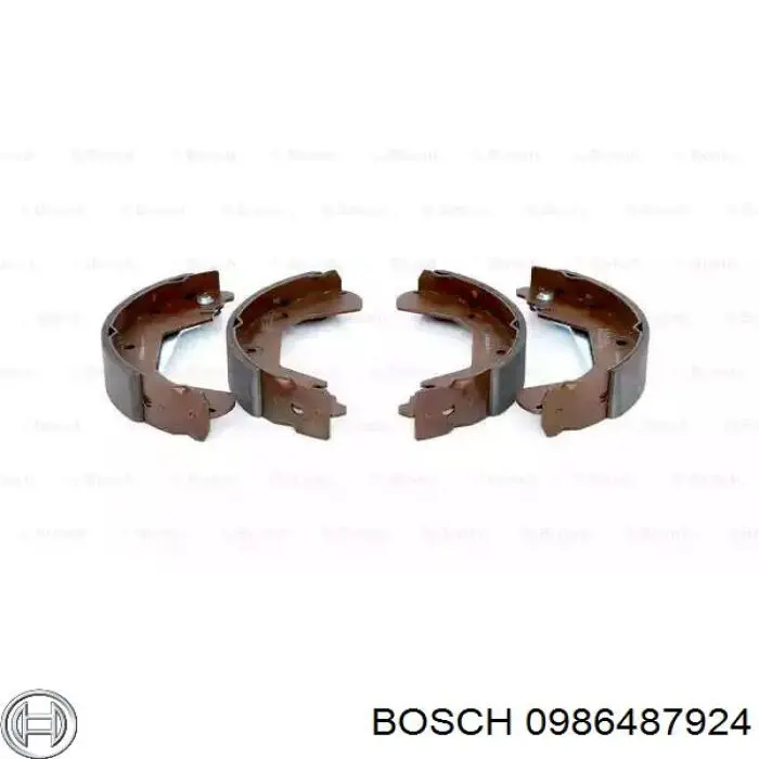 0 986 487 924 Bosch zapatas de frenos de tambor traseras