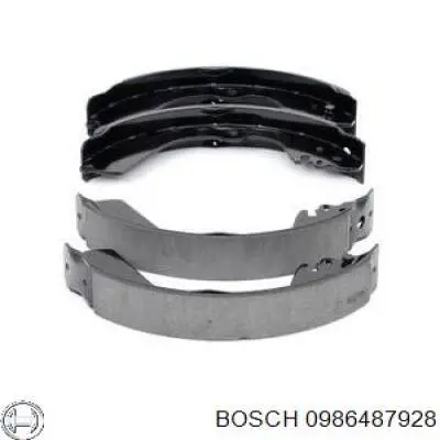 0986487928 Bosch zapatas de frenos de tambor traseras