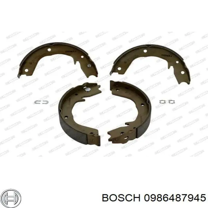 Comprar 0986487945 Bosch Juego de zapatas de frenos, freno de estacionamiento