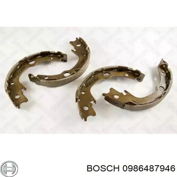 0 986 487 946 Bosch zapatas de freno de mano