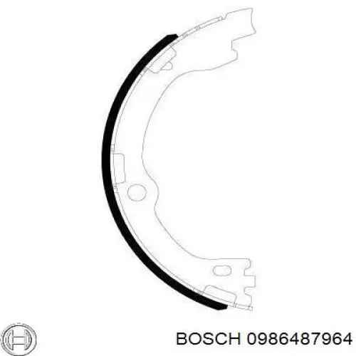 0986487964 Bosch zapatas de frenos de tambor traseras