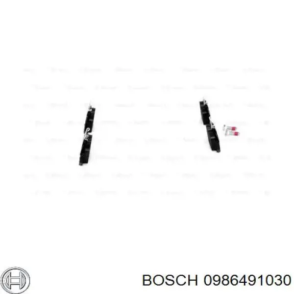0 986 491 030 Bosch pastillas de freno traseras