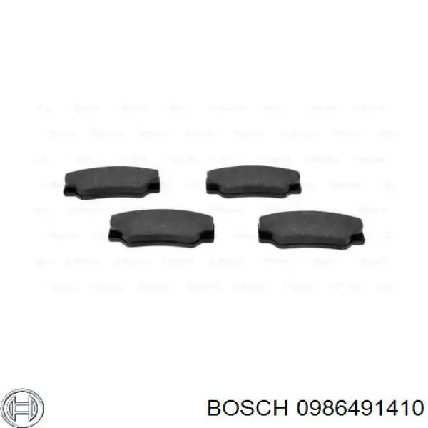 0 986 491 410 Bosch pastillas de freno delanteras