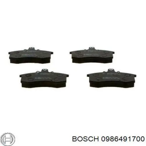 0986491700 Bosch pastillas de freno delanteras