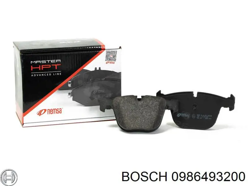 0986493200 Bosch pastillas de freno traseras