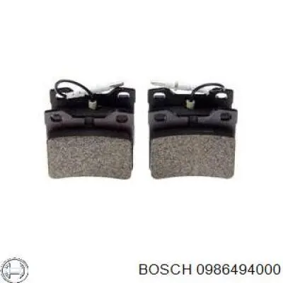 0986494000 Bosch pastillas de freno traseras