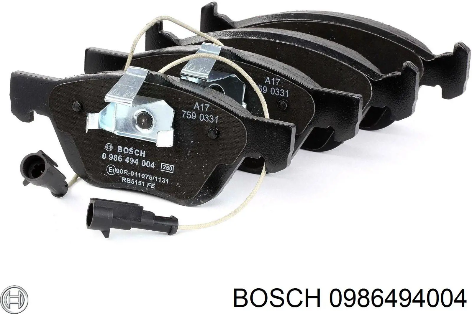 0 986 494 004 Bosch pastillas de freno delanteras