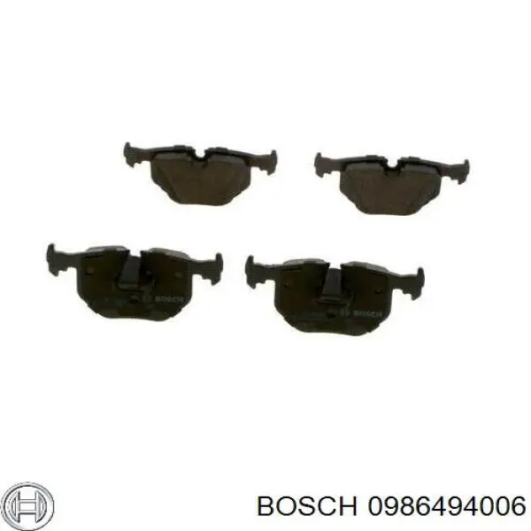 0986494006 Bosch pastillas de freno traseras