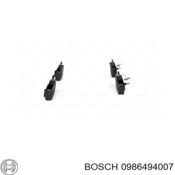 0986494007 Bosch pastillas de freno delanteras