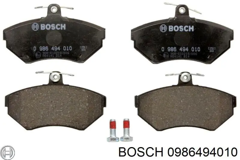 0 986 494 010 Bosch pastillas de freno delanteras