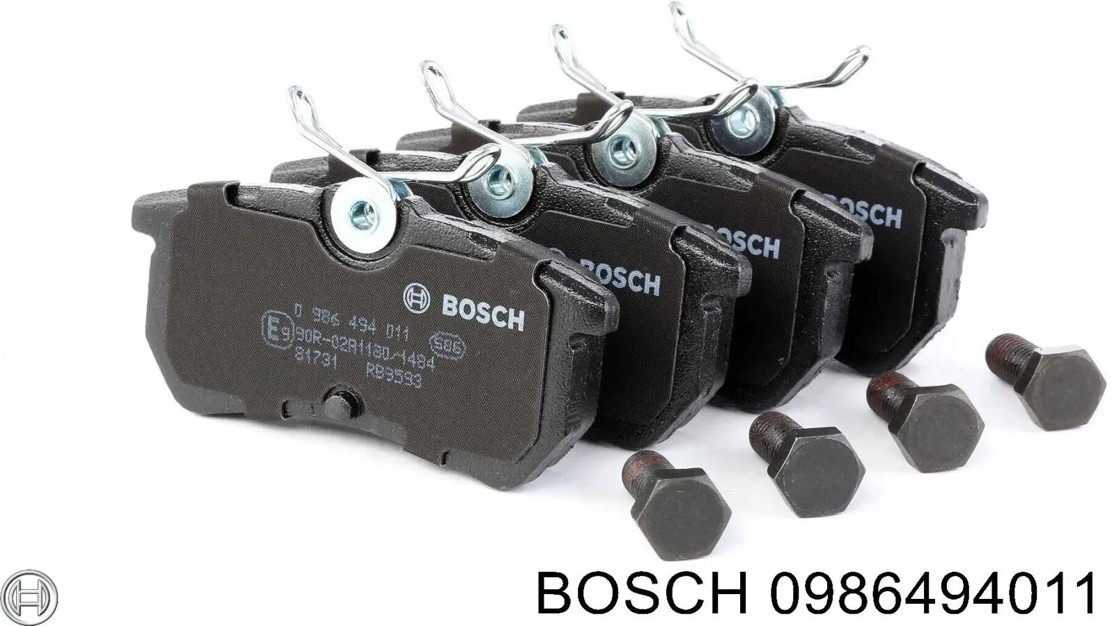 0 986 494 011 Bosch pastillas de freno traseras