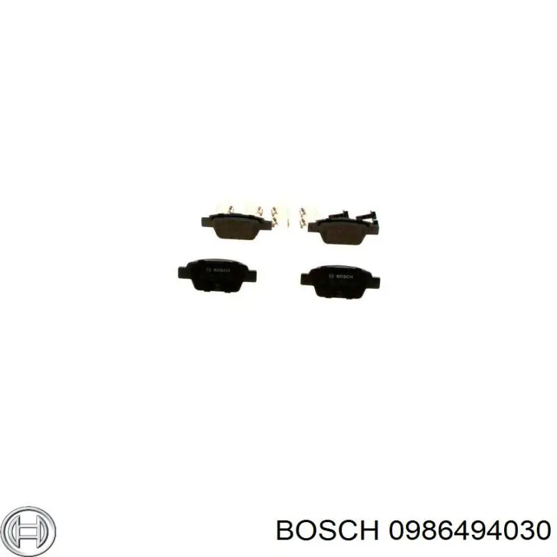 0 986 494 030 Bosch pastillas de freno traseras