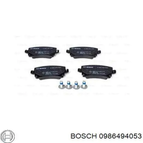 0986494053 Bosch pastillas de freno traseras