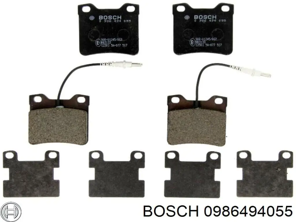 0986494055 Bosch pastillas de freno traseras