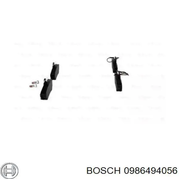 0 986 494 056 Bosch pastillas de freno delanteras