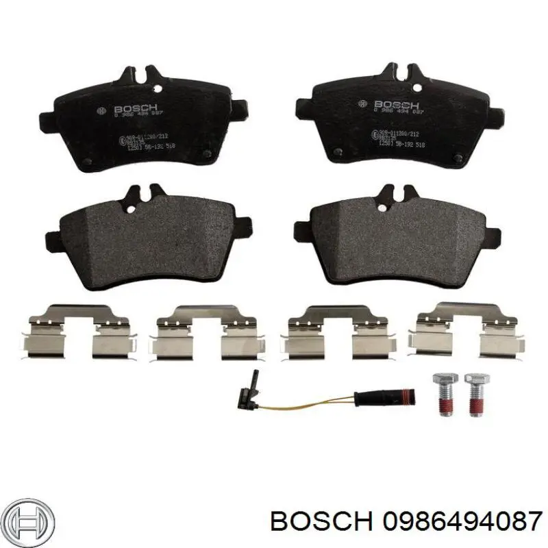 0986494087 Bosch pastillas de freno delanteras