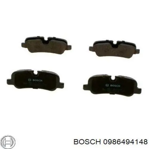 0986494148 Bosch pastillas de freno traseras