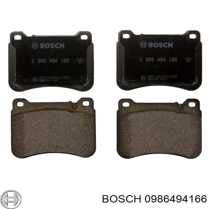 0986494166 Bosch pastillas de freno delanteras