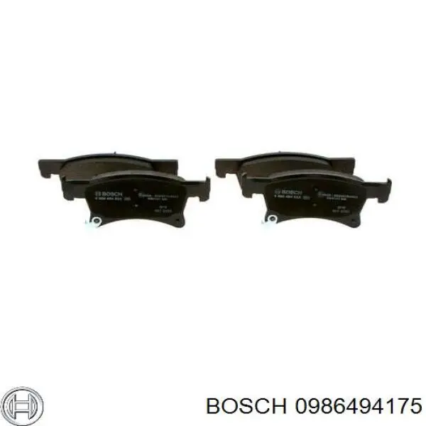 0986494175 Bosch pastillas de freno traseras