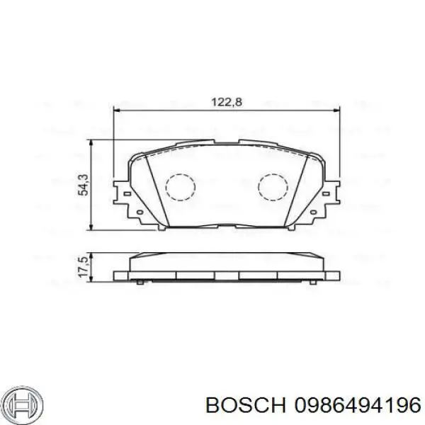 0986494196 Bosch pastillas de freno delanteras