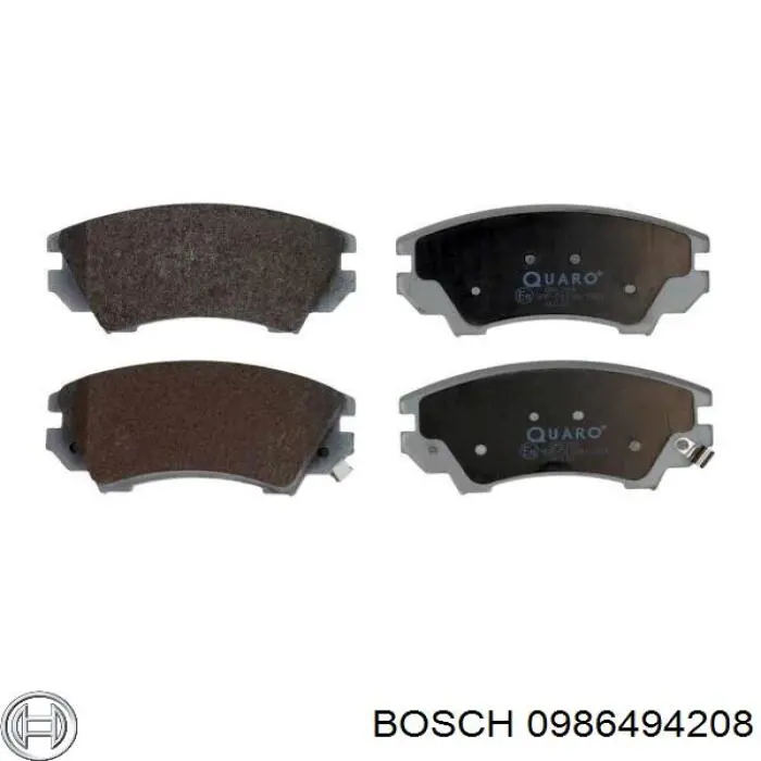 0986494208 Bosch pastillas de freno delanteras