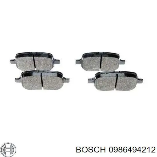 0986494212 Bosch pastillas de freno delanteras