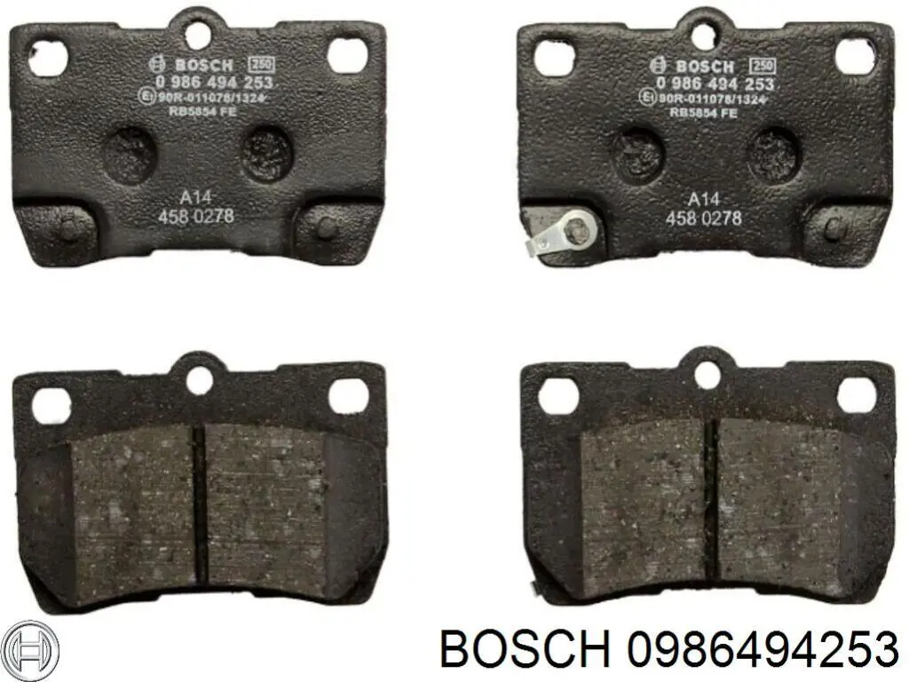 0986494253 Bosch pastillas de freno traseras