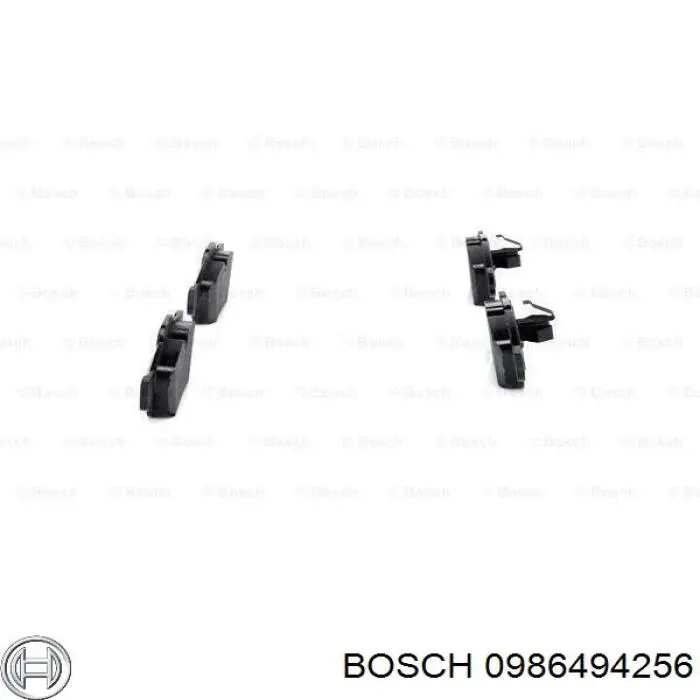 0986494256 Bosch pastillas de freno traseras