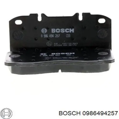 0 986 494 257 Bosch pastillas de freno delanteras