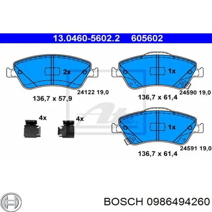 Pastillas de freno delanteras Toyota Corolla E12