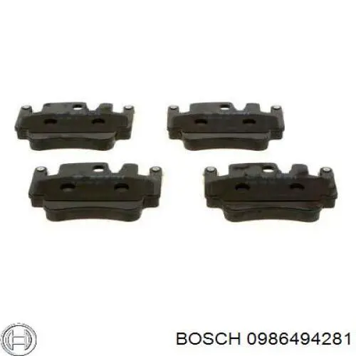 0 986 494 281 Bosch pastillas de freno delanteras