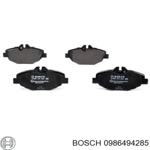 0986494285 Bosch pastillas de freno delanteras