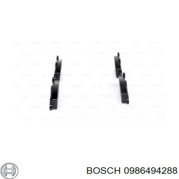 0986494288 Bosch pastillas de freno delanteras