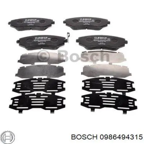 0986494315 Bosch pastillas de freno delanteras