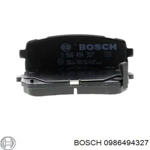 0986494327 Bosch pastillas de freno traseras