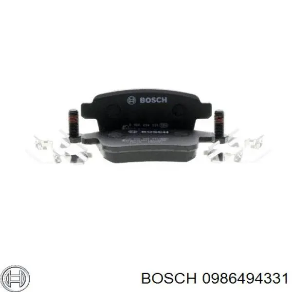 0986494331 Bosch pastillas de freno traseras