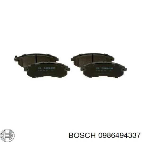 0986494337 Bosch pastillas de freno delanteras