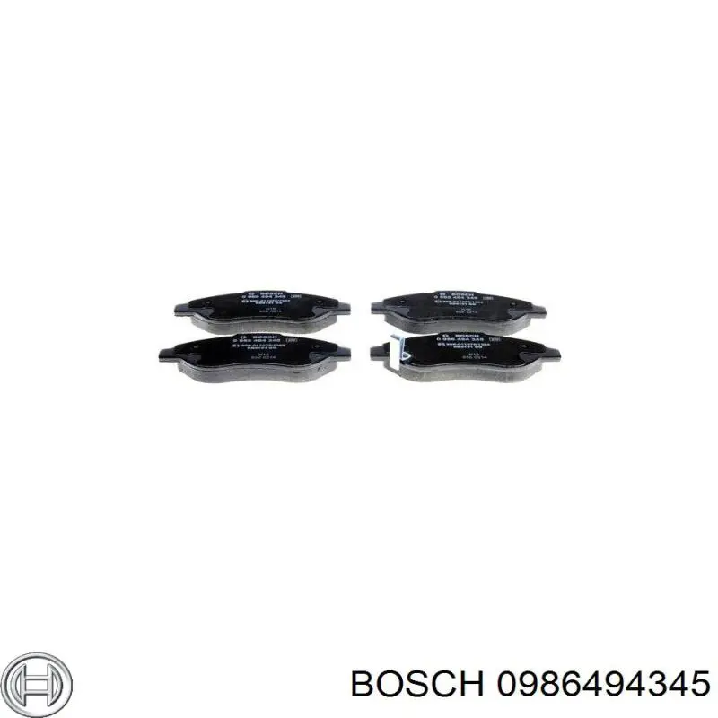 0986494345 Bosch pastillas de freno delanteras