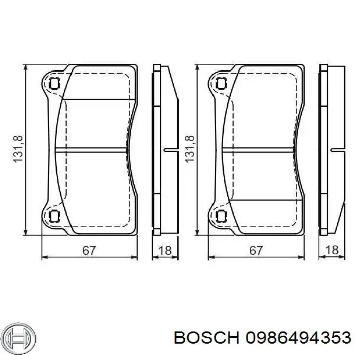 0986494353 Bosch pastillas de freno delanteras