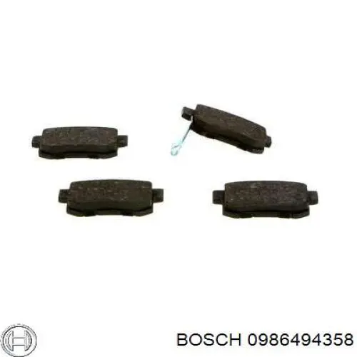 0986494358 Bosch pastillas de freno traseras