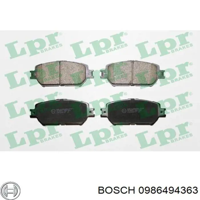 Comprar 0986494363 Bosch Pastillas delanteras de freno