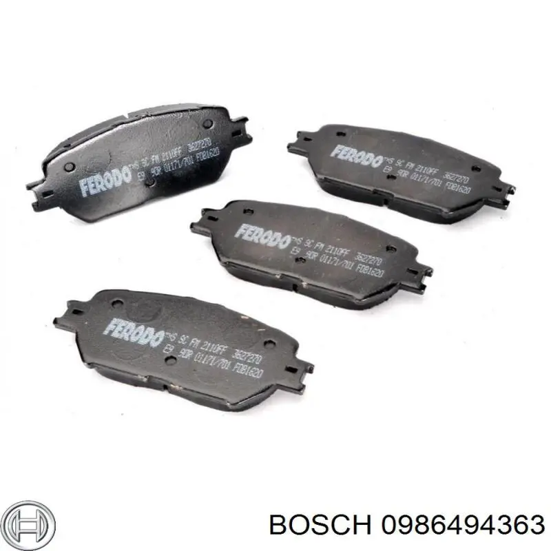 Pastillas de freno 0986494363 Bosch