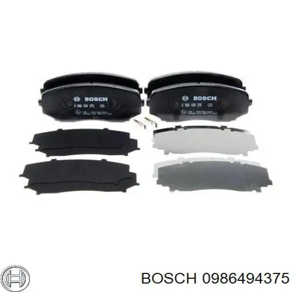 0986494375 Bosch Pastillas delanteras