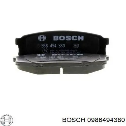 0986494380 Bosch pastillas de freno traseras