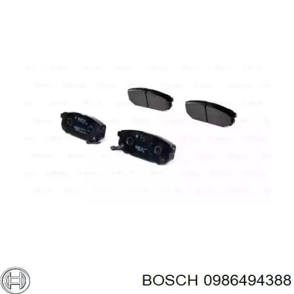 0986494388 Bosch pastillas de freno traseras