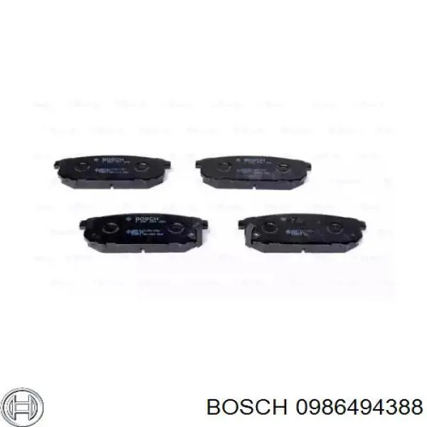 Comprar 0986494388 Bosch Pastillas de freno traseras