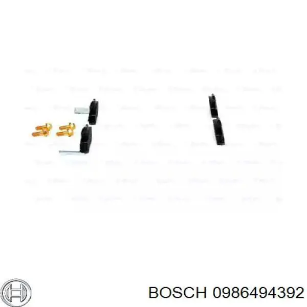 0986494392 Bosch pastillas de freno traseras